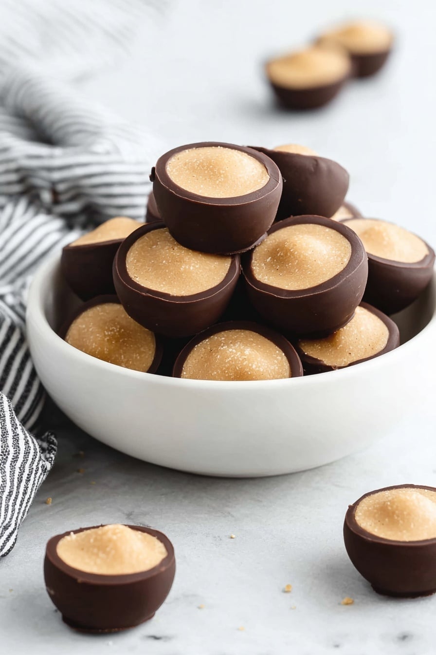 The Best Holiday Chocolate Peanut Butter Balls Tradition